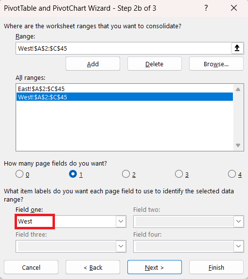 Create Pivottable From Multiple Sheets