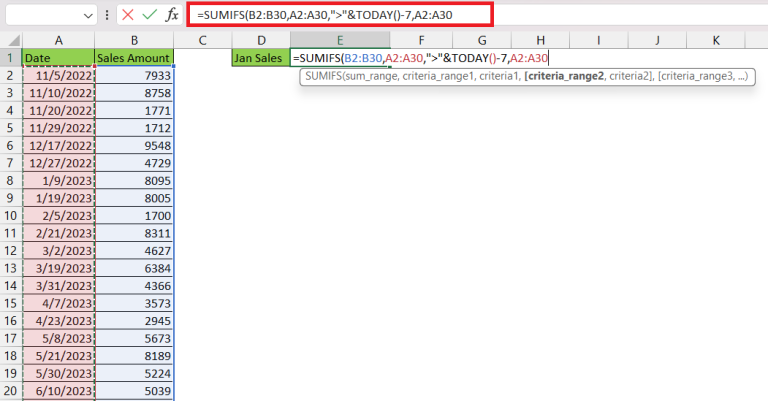 Harnessing the Power of Excel SUMIFS with Date Range - 2 Useful ...