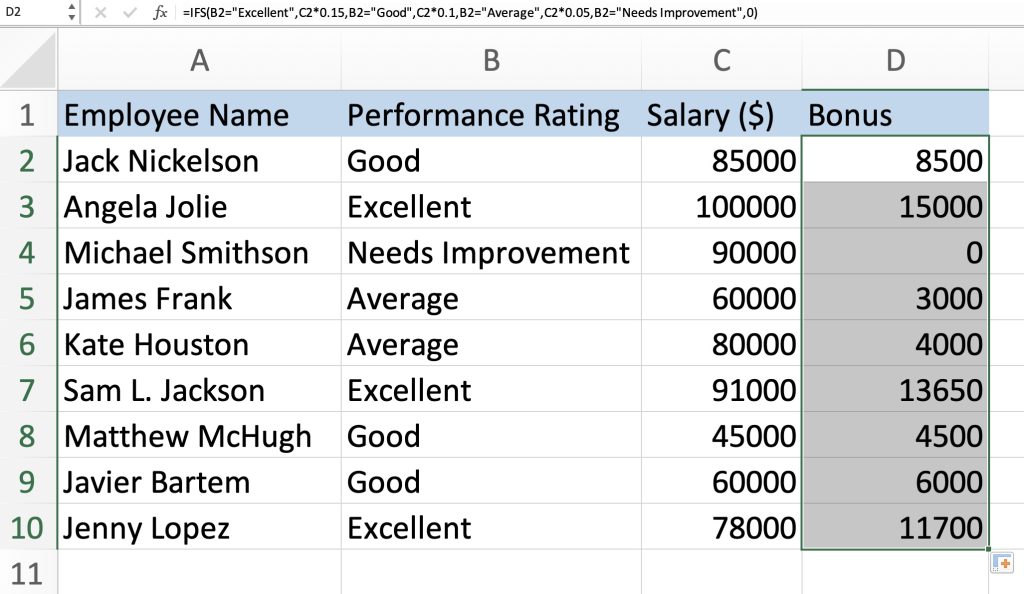 Understanding the IFS Function in Excel with Examples!