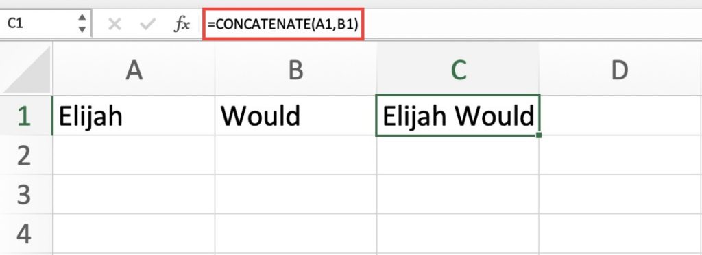 Concatenate - Combining Cell Ranges in Excel