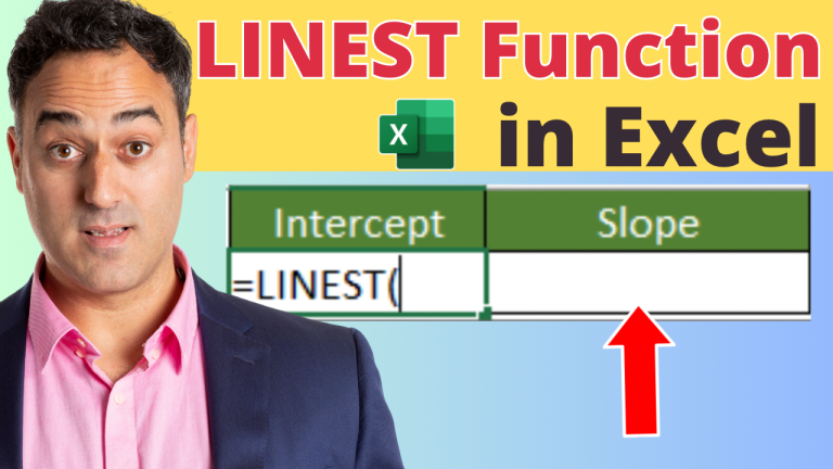 How to use LINEST function in Excel