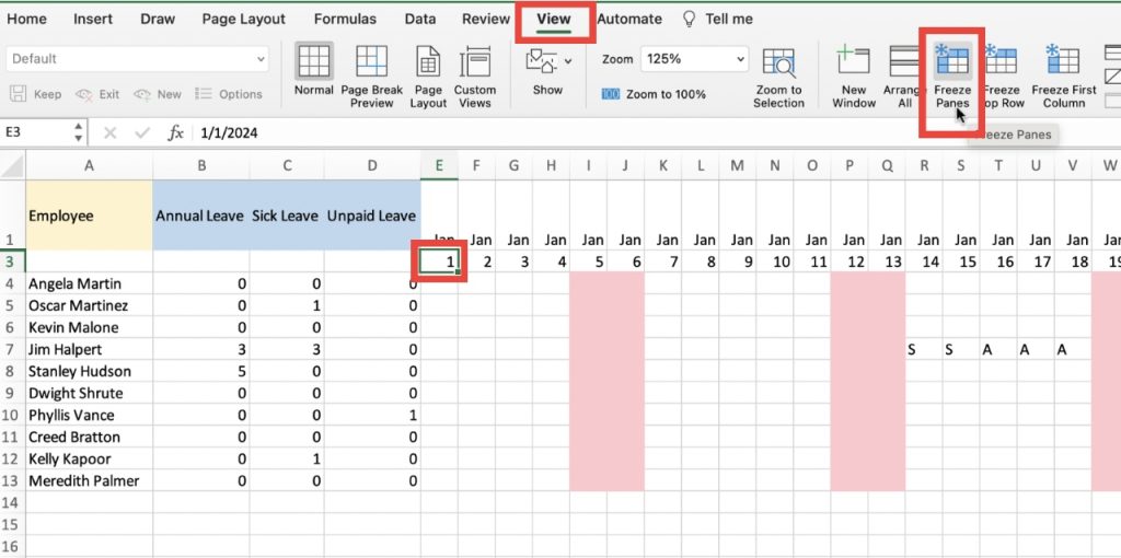 How to Create A Yearly Leave Record for Employees in Excel - The Easy Way