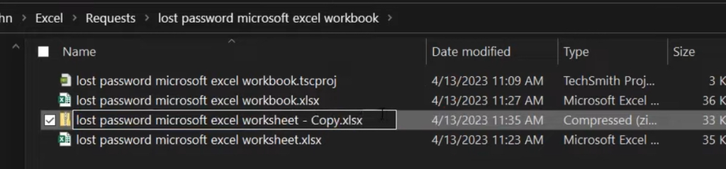 Access Password Protected Excel