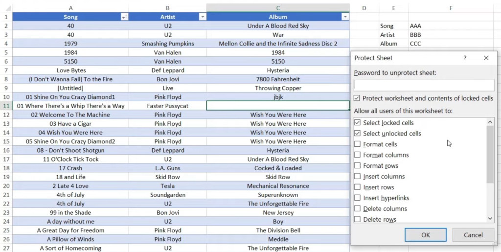 Access Password Protected Excel