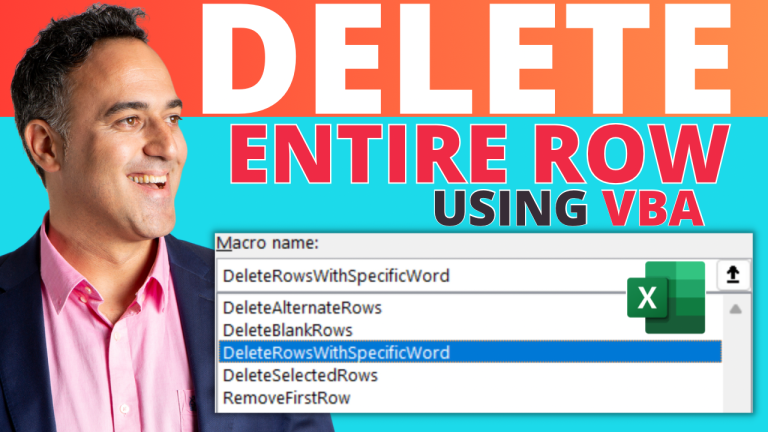 How to Delete Entire Row in Excel using VBA - 5 Detailed Examples