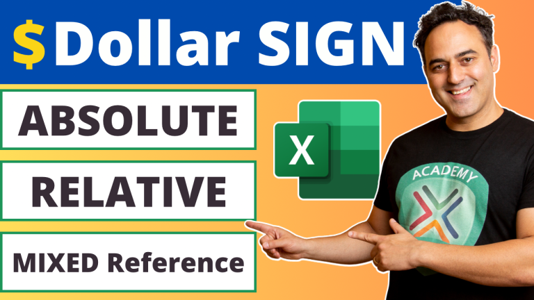 $ Dollar Sign in Excel: Absolute, Relative, and Mixed Cell References