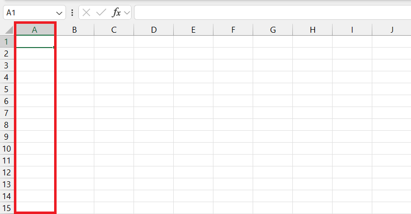 Row vs Column in Excel