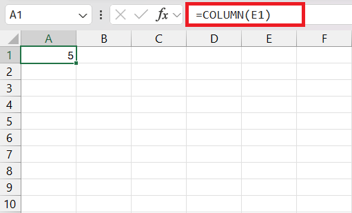 Row vs Column in Excel