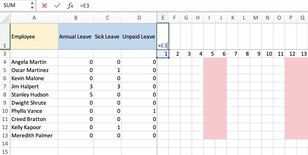 How to Create A Yearly Leave Record for Employees in Excel - The Easy Way