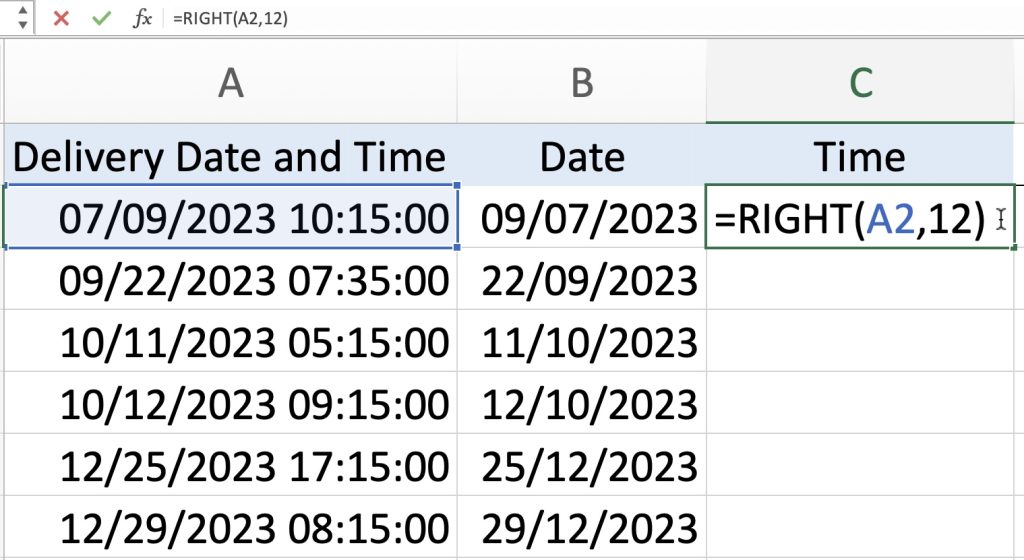 How to Separate Date and Time in Excel