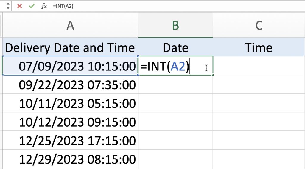 How to Separate Date and Time in Excel