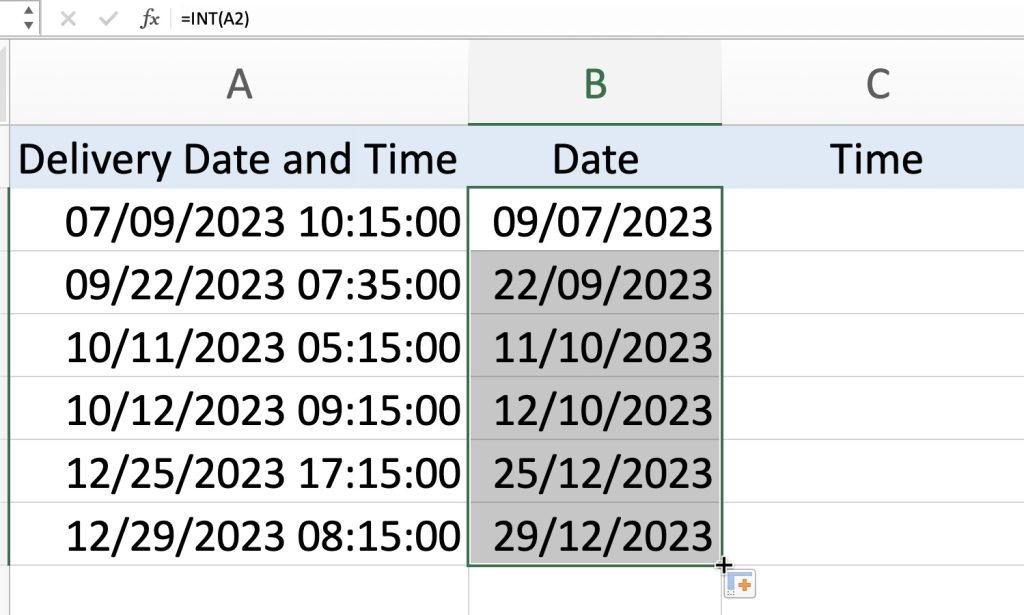 How to Separate Date and Time in Excel