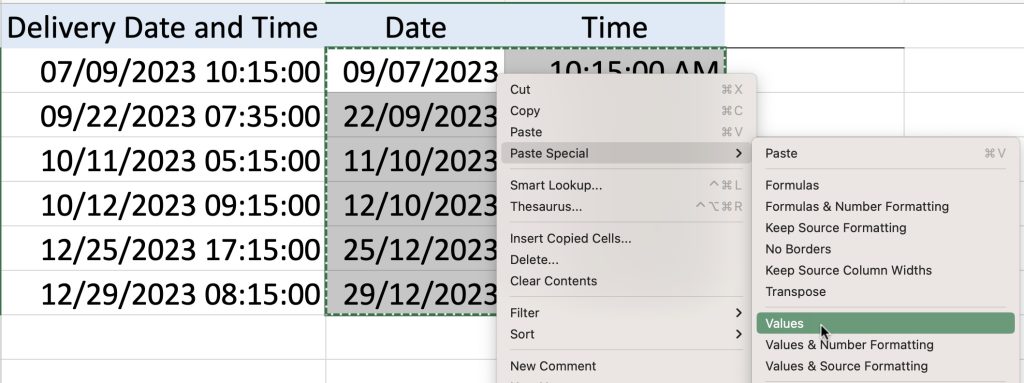 How to Separate Date and Time in Excel