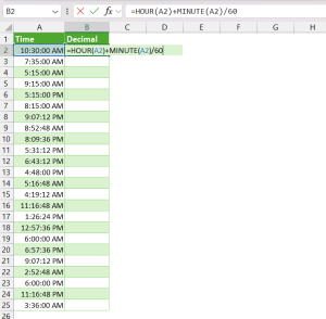 Convert Time to Decimal in Excel - Top 3 Methods | MyExcelOnline