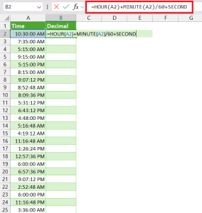 Convert Time to Decimal in Excel - Top 3 Methods | MyExcelOnline