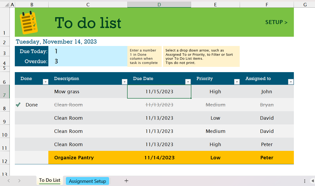 Create To Do List In Excel 3 Examples MyExcelOnline Create To Do List In Excel 3 Examples MyExcelOnline