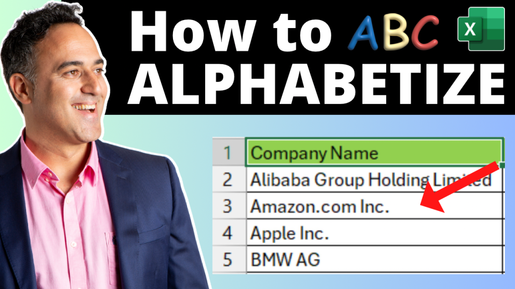 ALPHABETIZE IN EXCEL