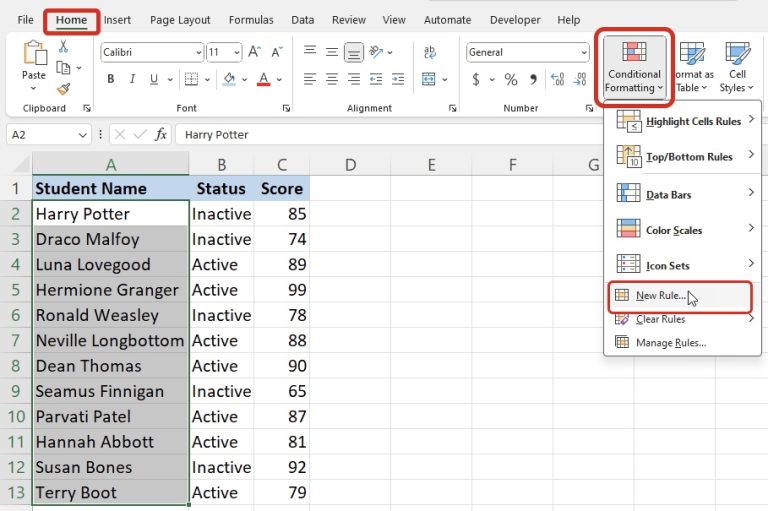 How to Use Conditional Formatting Based on Another Cell | MyExcelOnline