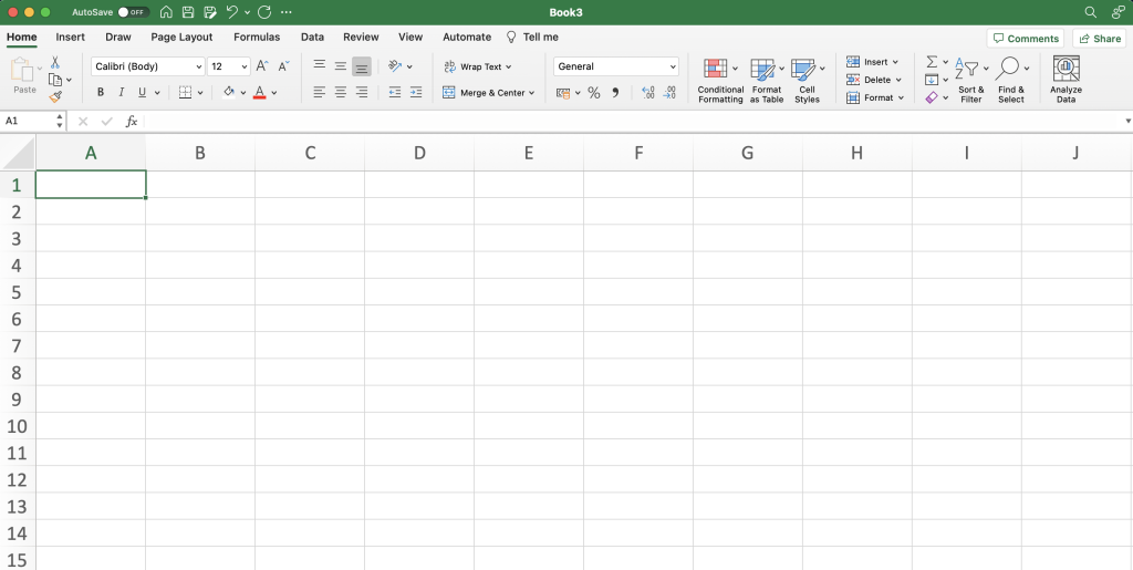 Excel for Mac