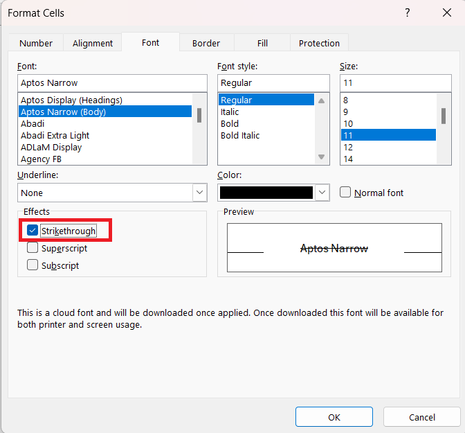 How to Apply Strikethrough in Excel - 3 Easy Methods | MyExcelOnline Strikethrough in Excel
