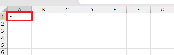 Add bullet points in Excel