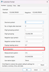 How to Change Excel CSV separator | MyExcelOnline