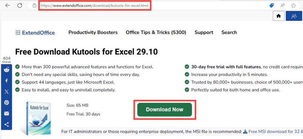 Install Excel Add-in