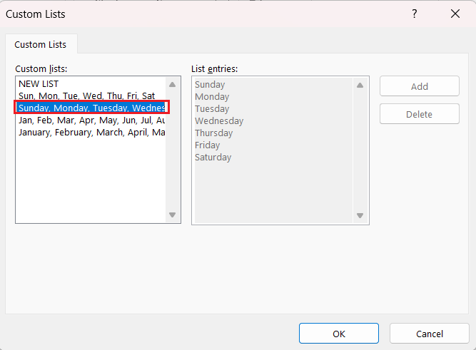 Sort Data in Excel