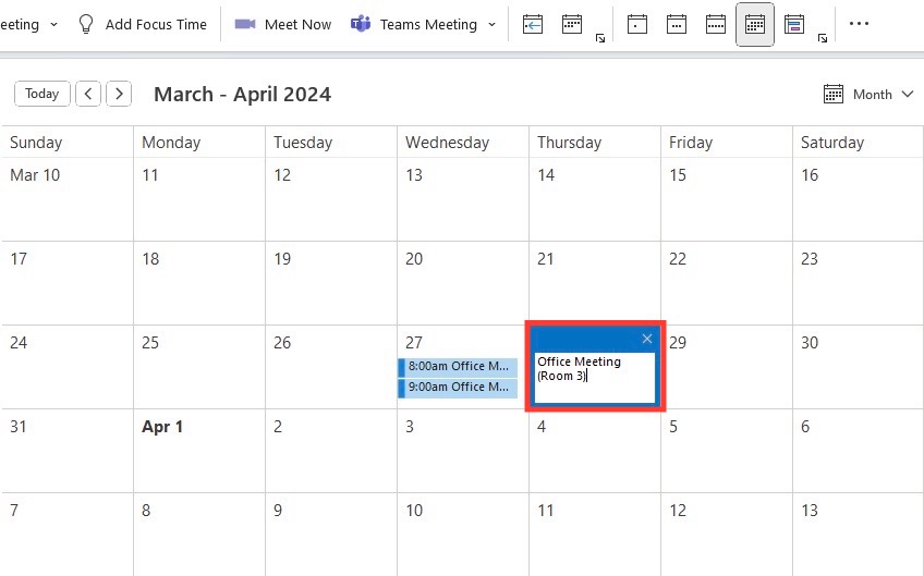 Easily Duplicate Outlook Calendar Events and Meetings