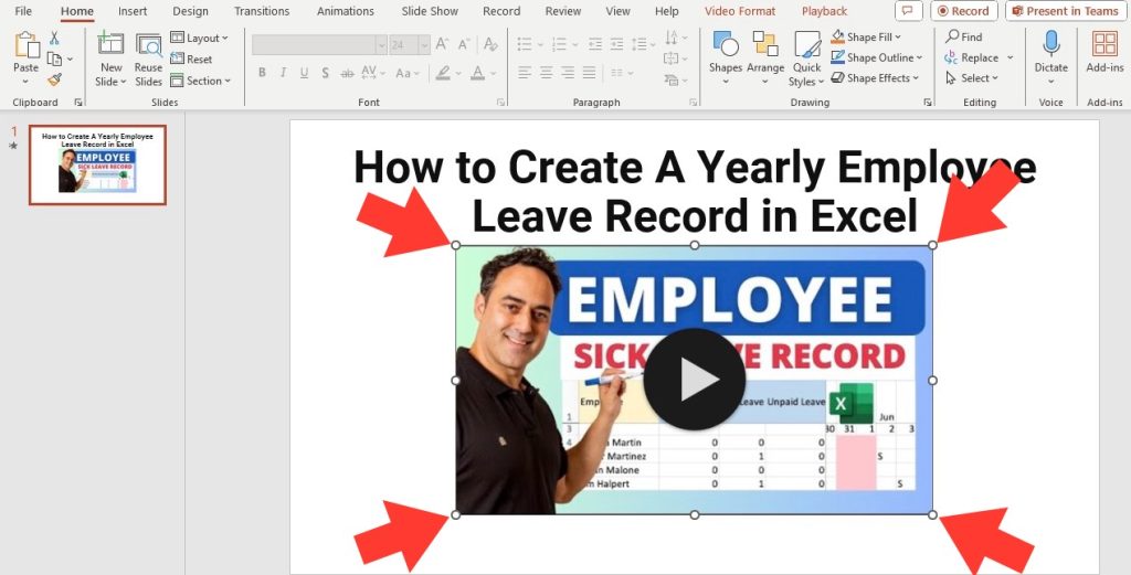 Youtube video to PowerPoint