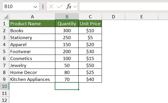 Add numbers in excel