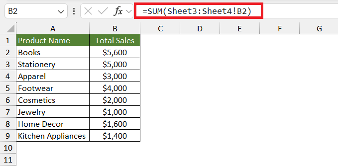 Add numbers in excel