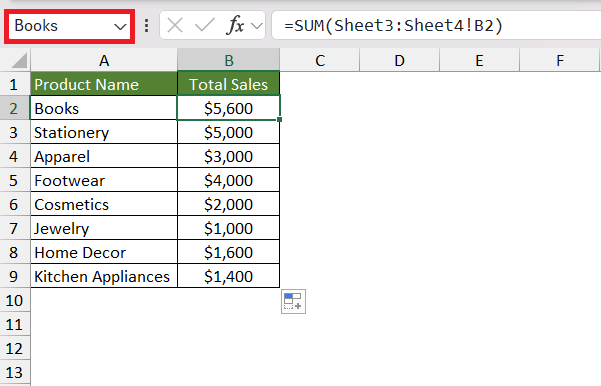 Add numbers in excel