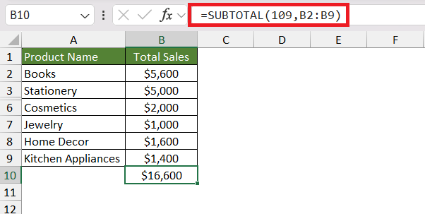 Add numbers in excel