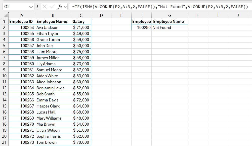 excel isna function