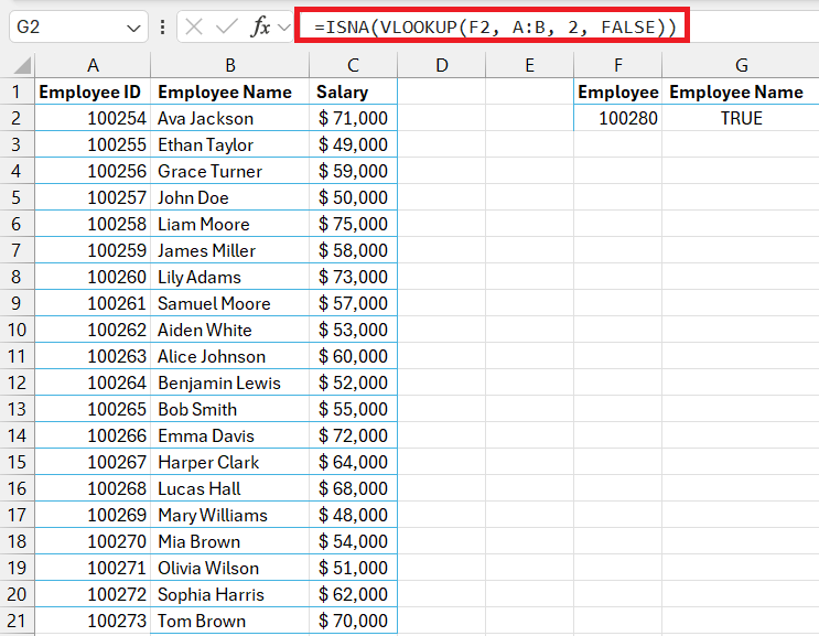 excel isna function