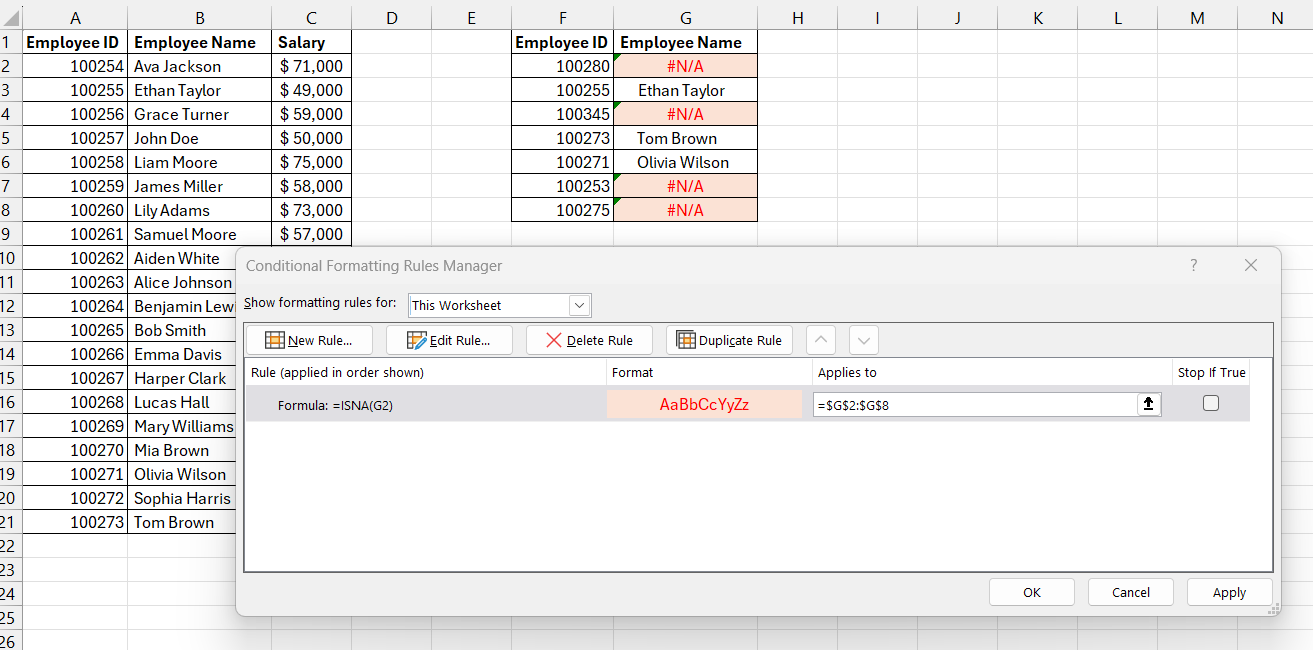 excel isna function