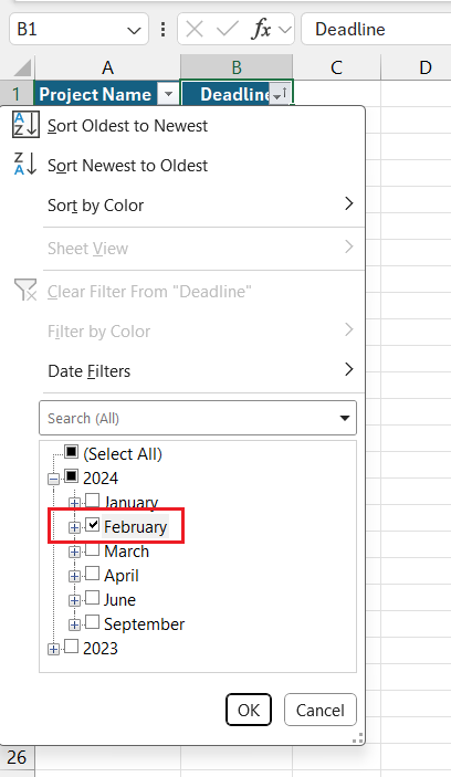 conditional formatting dates