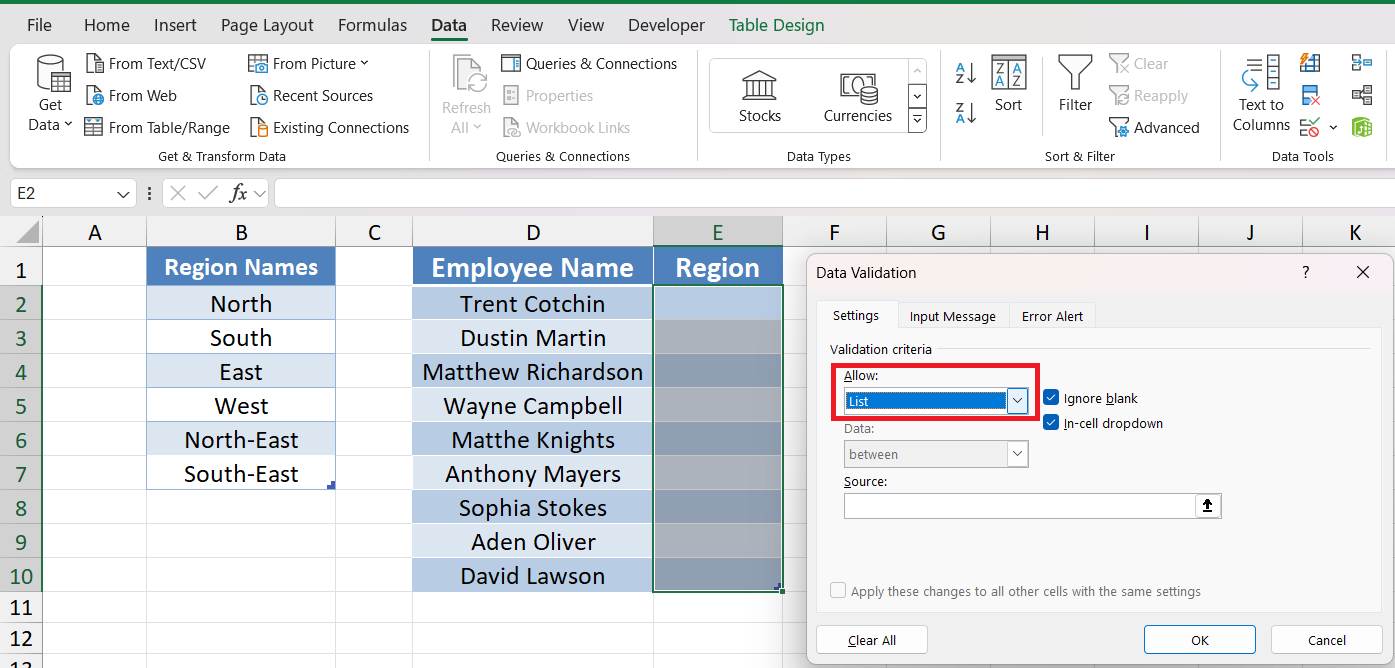 data validation