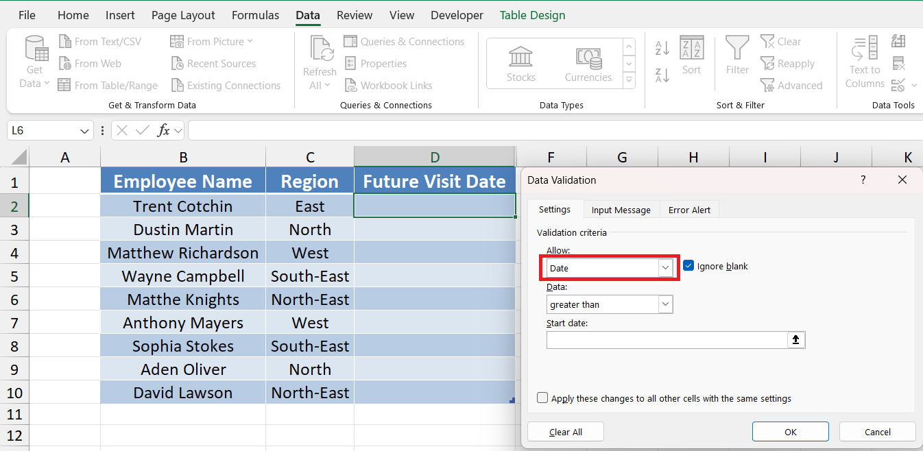 data validation