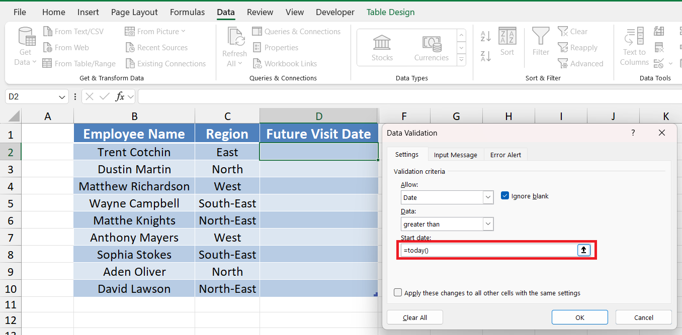 data validation