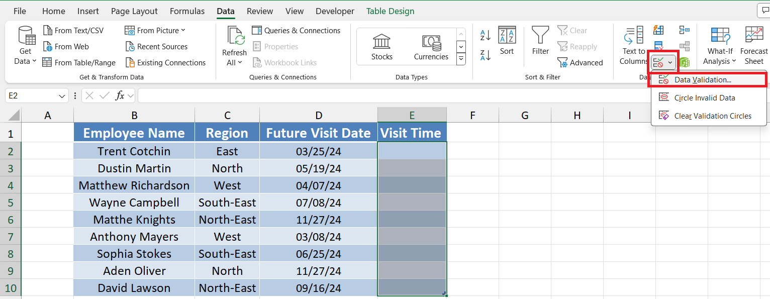 data validation