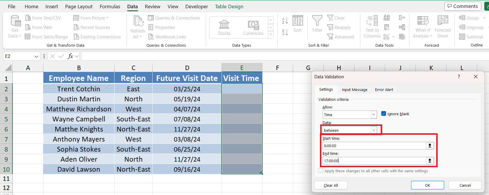 data validation