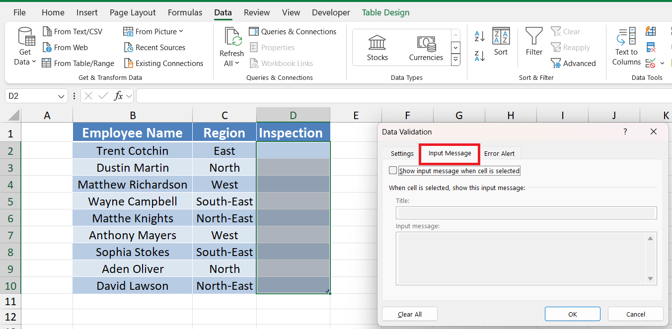 data validation