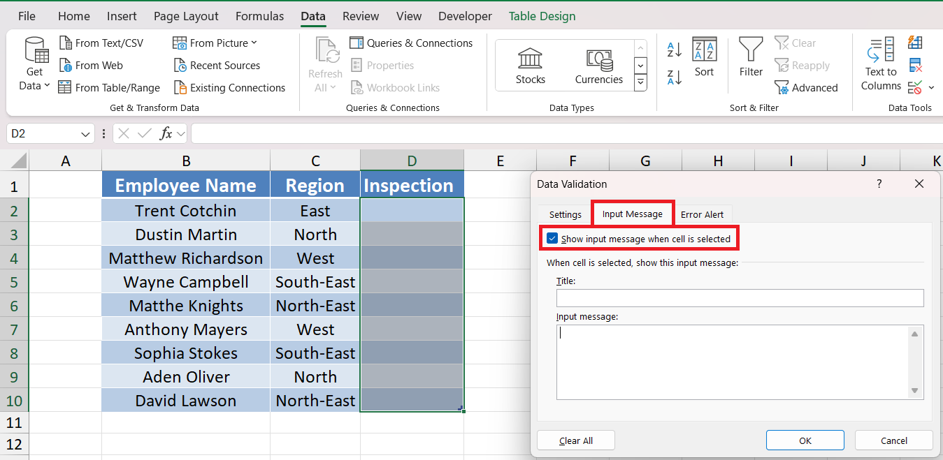 data validation