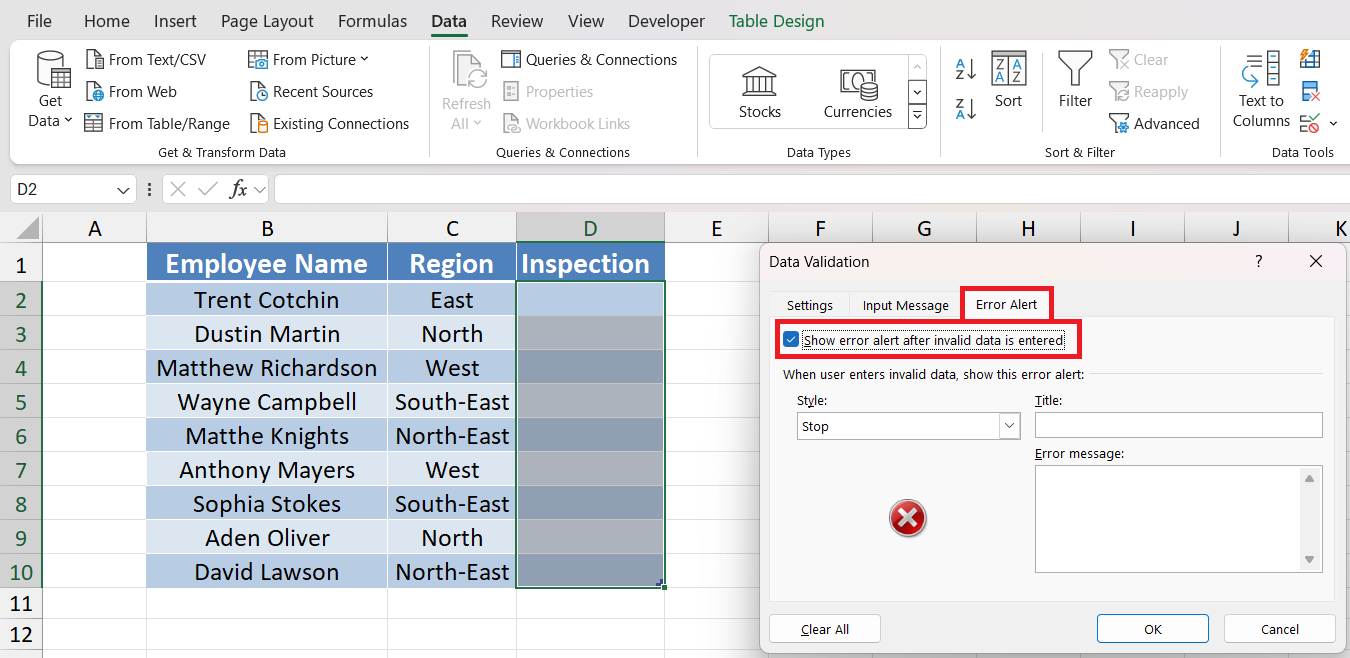 data validation