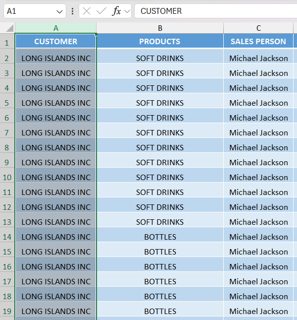 autofit column in excel