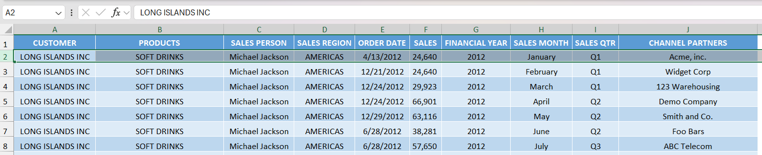 autofit column in excel