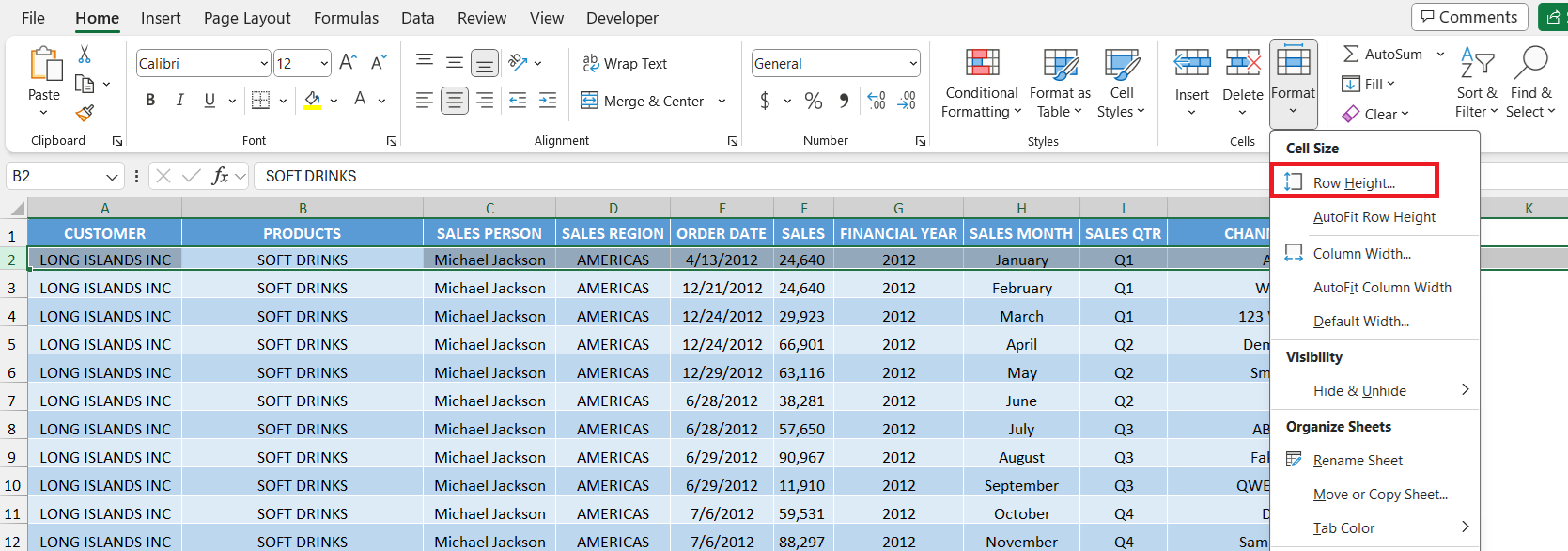 autofit column in excel