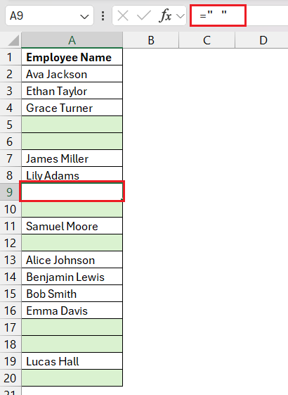 conditional format blank cells in excel